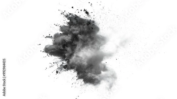 Fototapeta black dust explosion