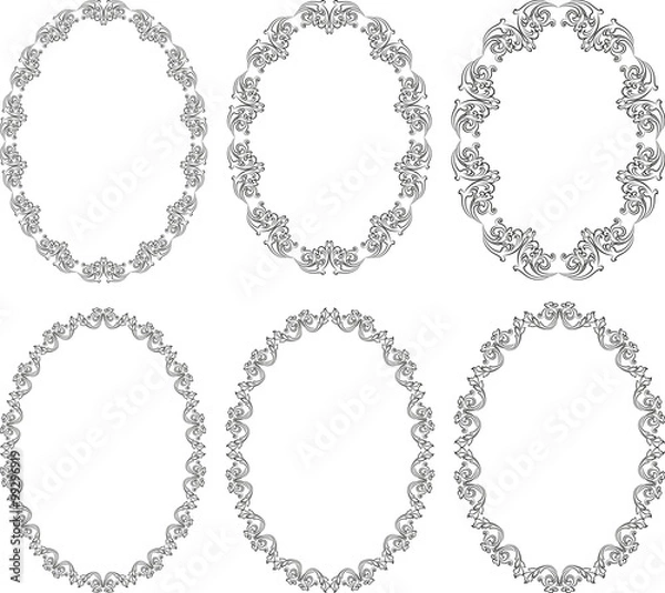 Obraz set of antique frames