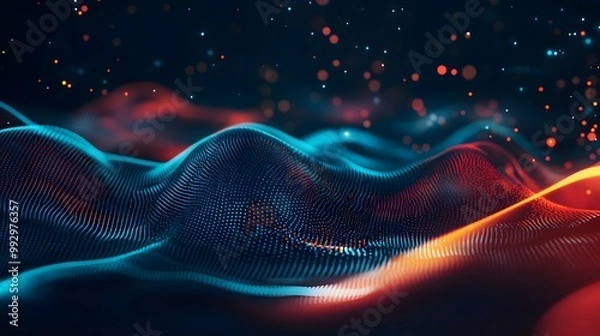 Obraz abstract futuristic data computer technology business background. 