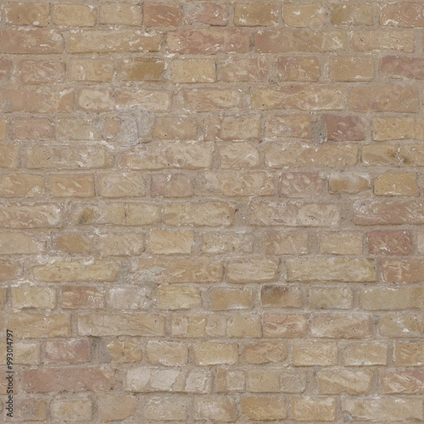 Fototapeta Sand Brick Wall (seamlessly tileable)