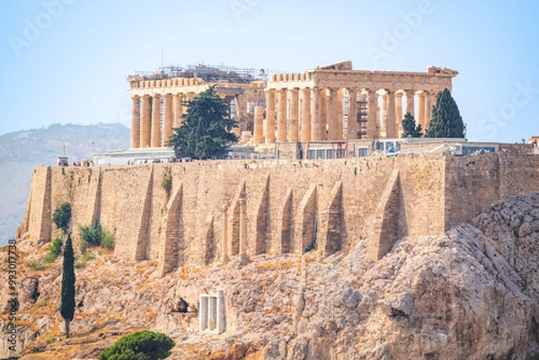 Fototapeta The Parthenon temple at the Acropolis of Athens, Greece in the summer