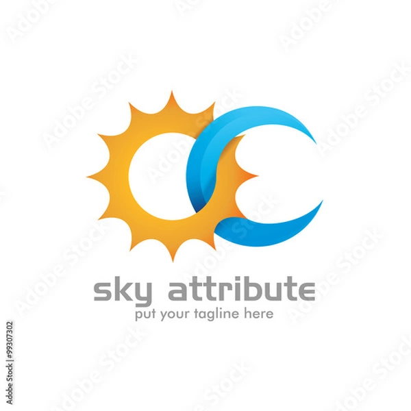 Fototapeta Sky Attribute Infinity logo icon
