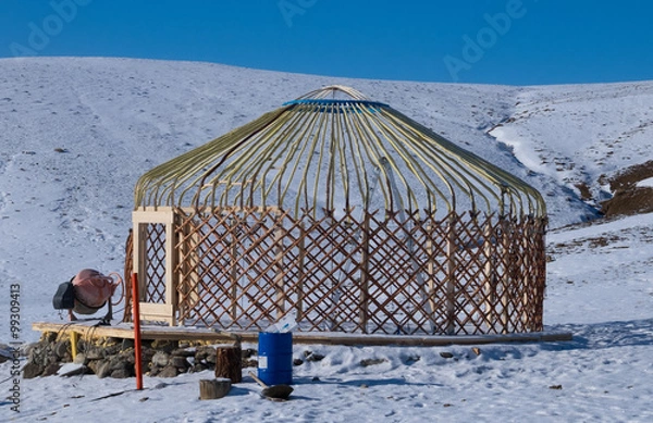 Obraz Construction Turkic yurts