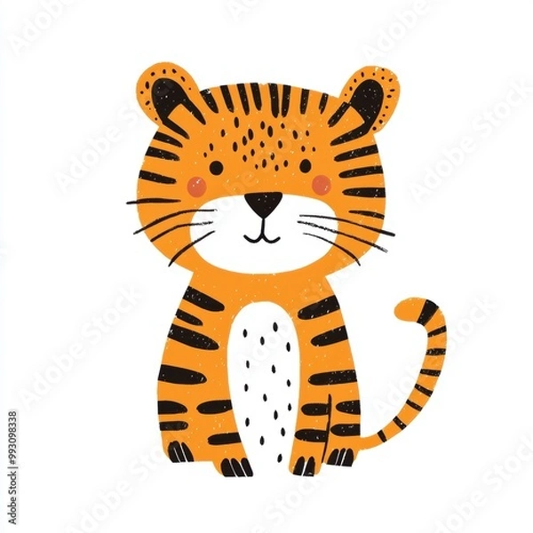 Obraz Cute Tiger Illustration.