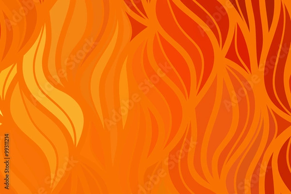 Obraz Vector wave background of doodle hand drawn lines