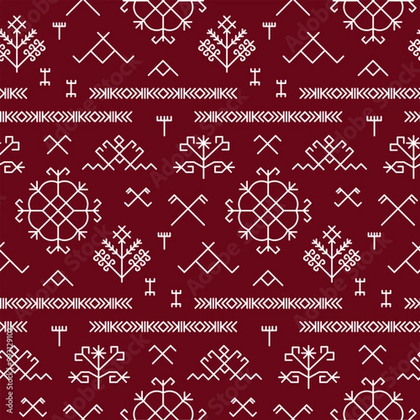 Obraz National Latvian ornaments, pattern for your design.