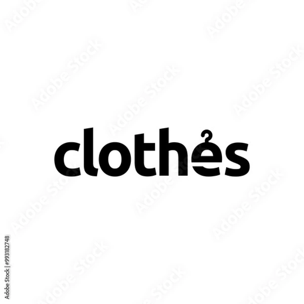 Obraz Hanger or Fashion text Logo design vector