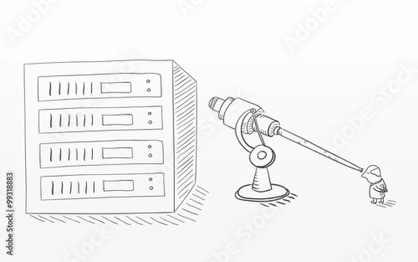 Obraz Big data analysis vector sketchy illustration