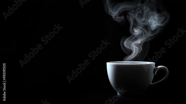 Fototapeta The Steam Rising from Cup