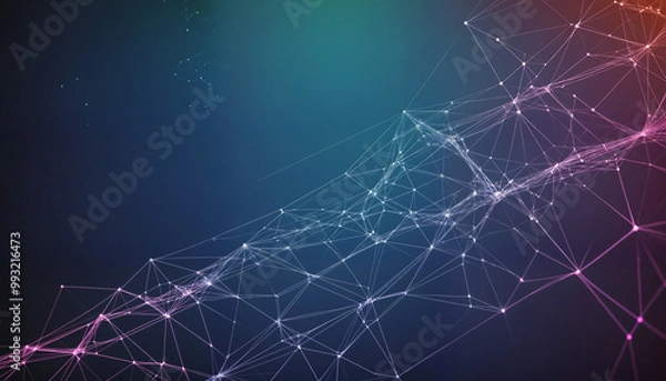 Fototapeta abstract network of web connections, internet, deep web, colorful technology