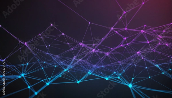 Fototapeta abstract network of web connections, internet, deep web, colorful technology