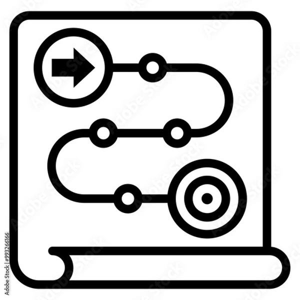 Fototapeta Project Roadmap Icon Element For Design