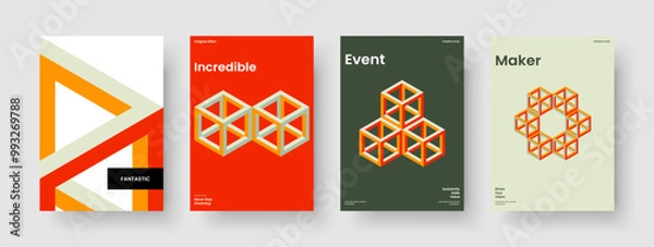 Fototapeta Isolated Banner Design. Geometric Flyer Template. Abstract Business Presentation Layout. Poster. Background. Brochure. Report. Book Cover. Journal. Advertising. Brand Identity. Notebook. Magazine