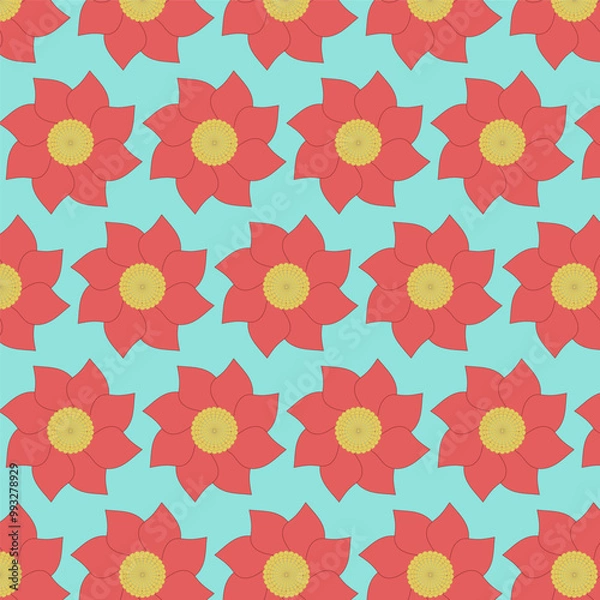 Obraz seamless pattern with pink flowers