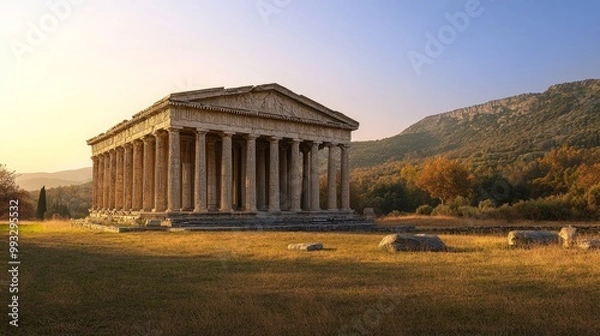 Obraz Temple of Artemis at Sardeis, The Hellenistic era, in the third century BC, saw the beginning of the temple's construction.