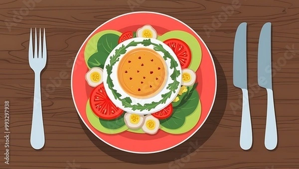Fototapeta Set of easter eggs. Generative Ai.