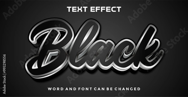 Fototapeta Black editable text effect
