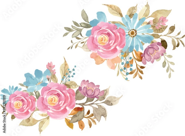 Obraz floral background pink flowers