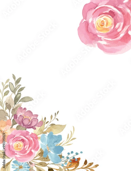 Obraz floral background pink flowers