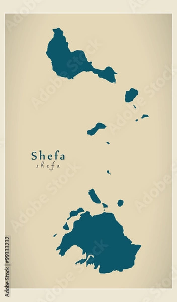 Fototapeta Modern Map - Shefa VU