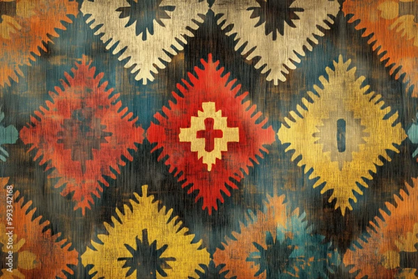 Obraz Rug texture with ethnic pattern