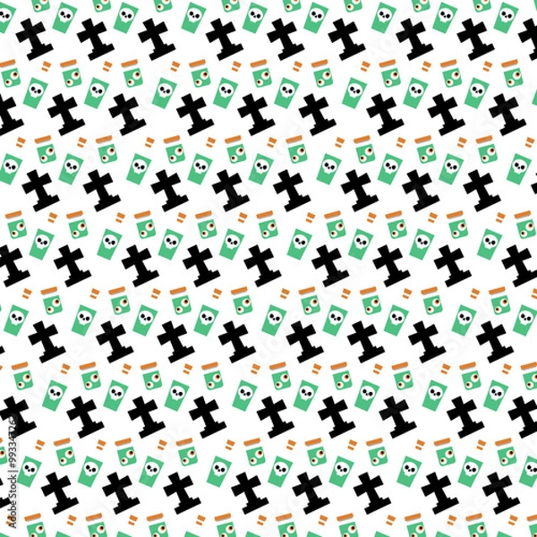 Fototapeta Halloween pattern background vector illustration.