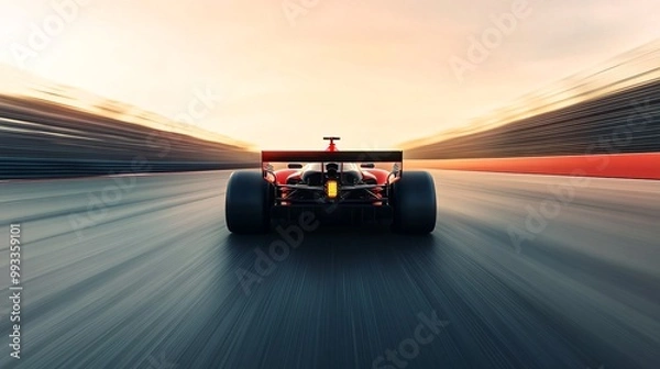 Obraz Formula One Race Car Driving on Track
