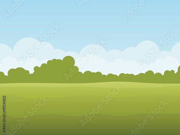Fototapeta Green landscape vector