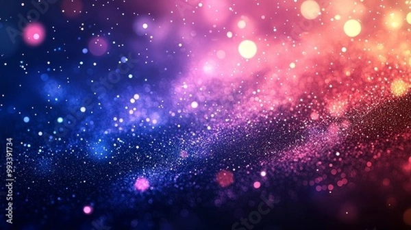 Fototapeta Stream of abstract sounds. Smooth transfer of information. 3D rendering.