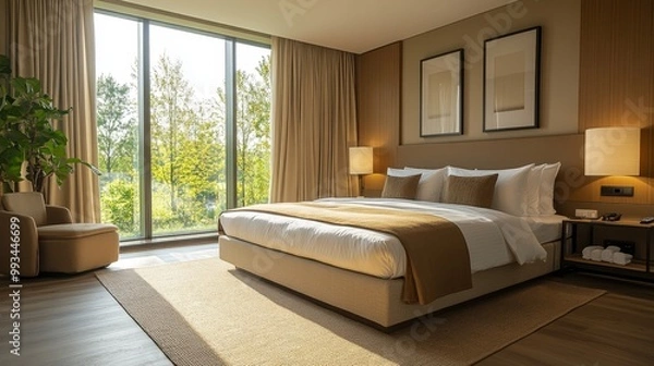 Fototapeta Modern Bedroom Interior.