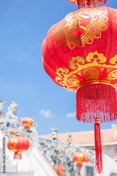 Obraz Chinese red lanterns