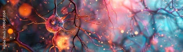 Fototapeta Abstract neuron network illustration