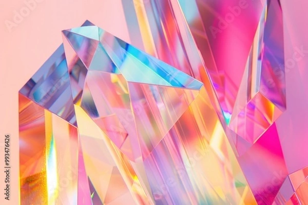 Fototapeta A close-up shot of a cluster of crystals, useful for abstract or decorative purposes