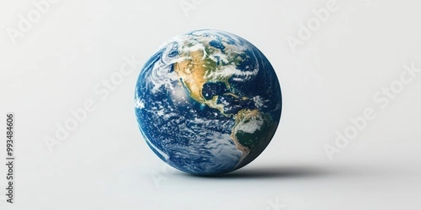 Fototapeta Realistic Earth horizon expanding across