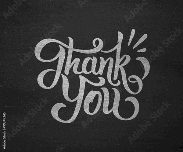 Obraz Thank You lettering on chalkboard