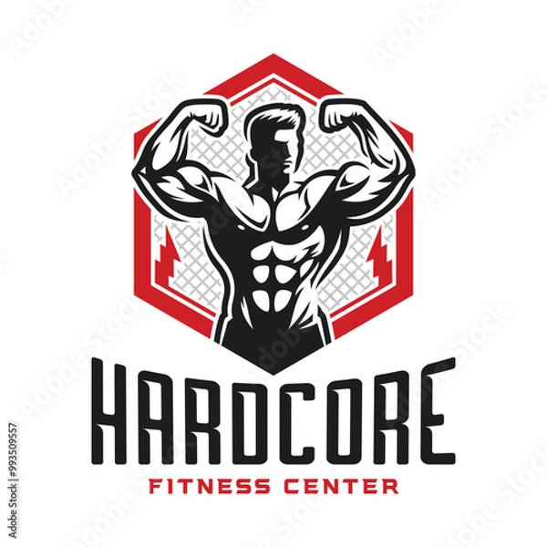 Obraz Energetic Gym Logo Design for Health and Wellness Brands