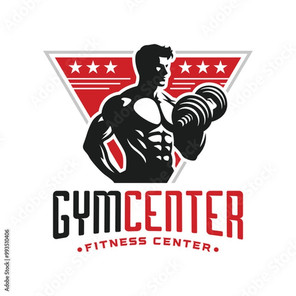 Obraz Energetic Gym Logo Design for Health and Wellness Brands