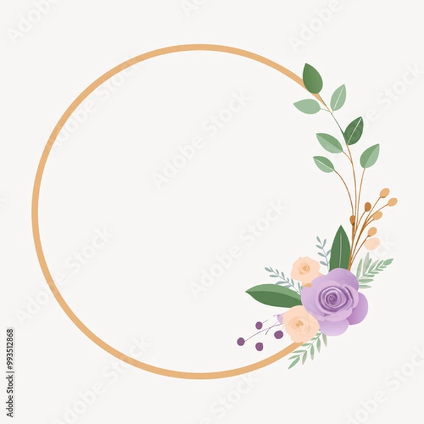 Fototapeta elegant circular frame 