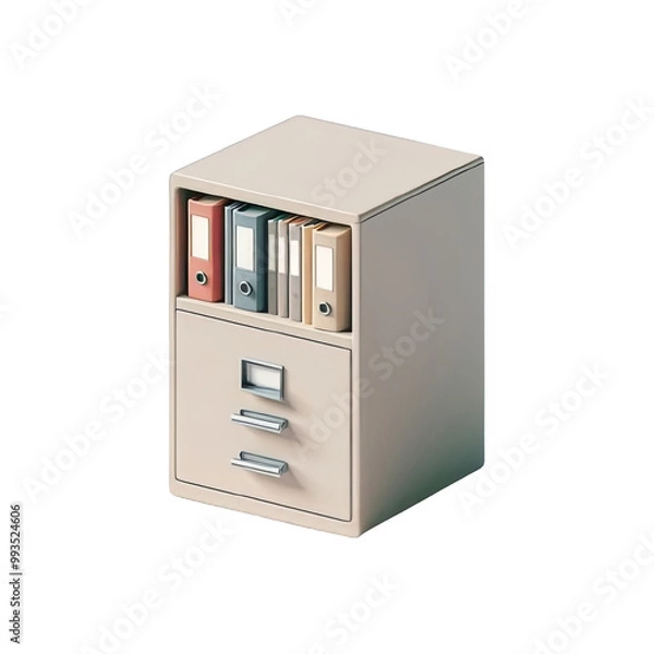 Obraz Filing cabinet isolated on transparent background