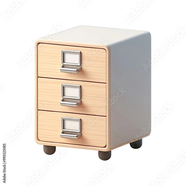 Obraz Filing cabinet isolated on transparent background