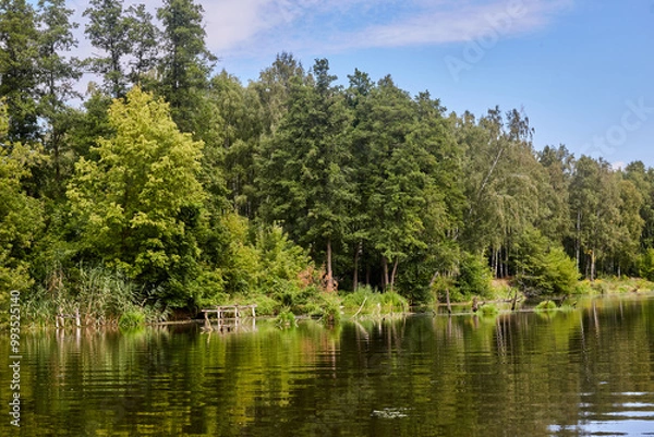 Obraz The Psel river in the autumn.