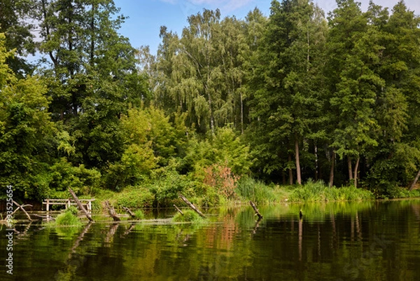 Obraz The Psel river in the autumn.