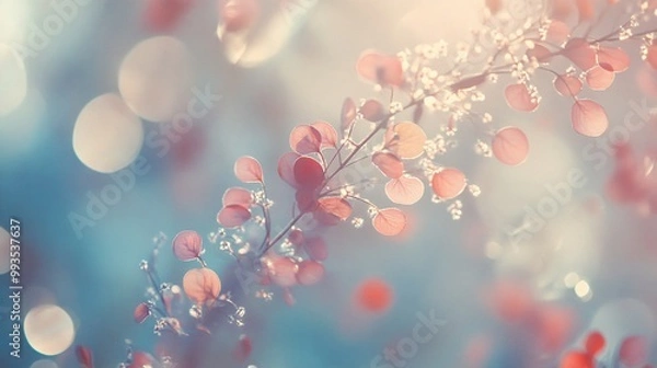 Fototapeta Ethereal Bokeh Patterns in Soft Colors with Organic Shapes