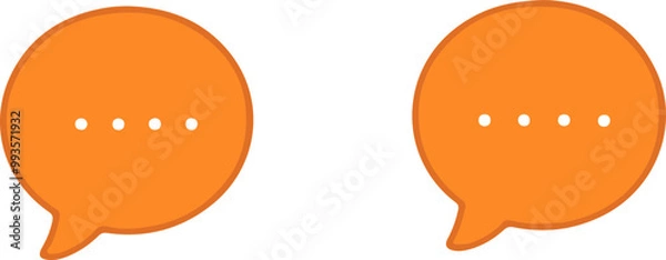 Fototapeta Vector Speech Bubbles for Communication Themes