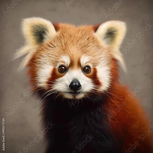 Obraz A close-up portrait of a red panda with expressive eyes.