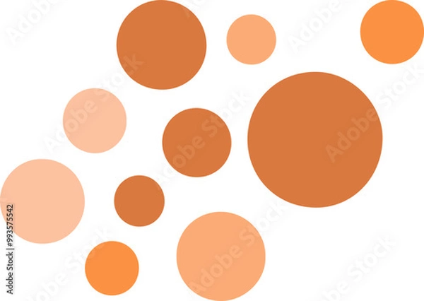 Obraz Abstract Orange Circles on White Background