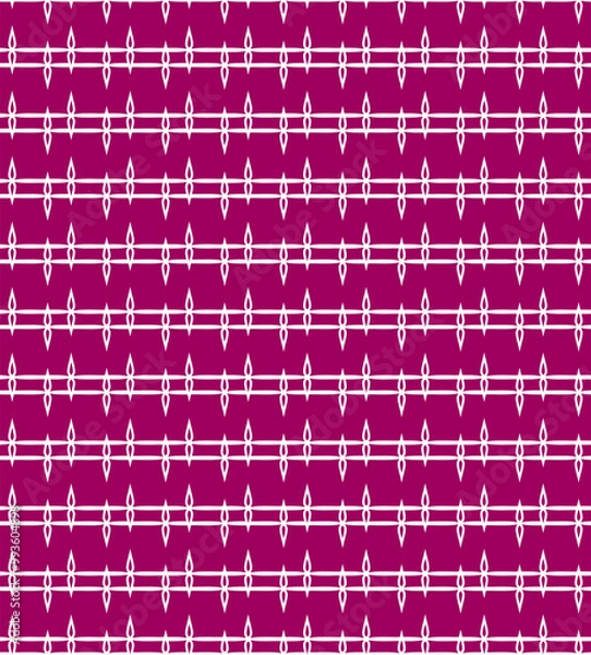 Fototapeta Seamless pattern geometric lines white red background, vector