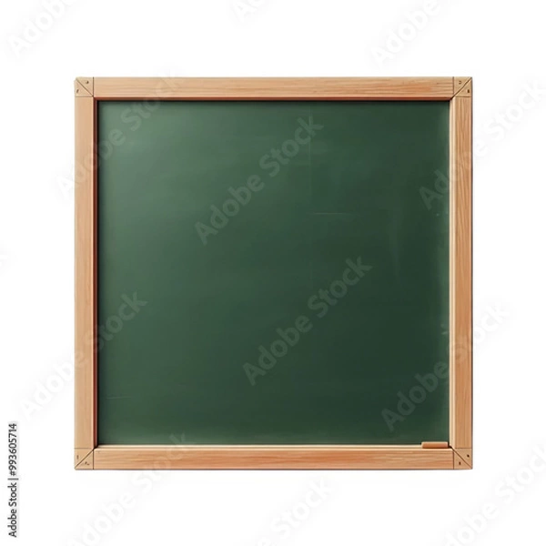 Obraz Green chalkboard isolated on transparent background