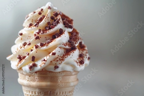 Fototapeta Close-up of a Delicious Ice Cream Cone