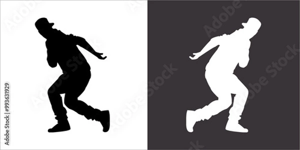 Fototapeta Illustration vector graphics of breakdance icon